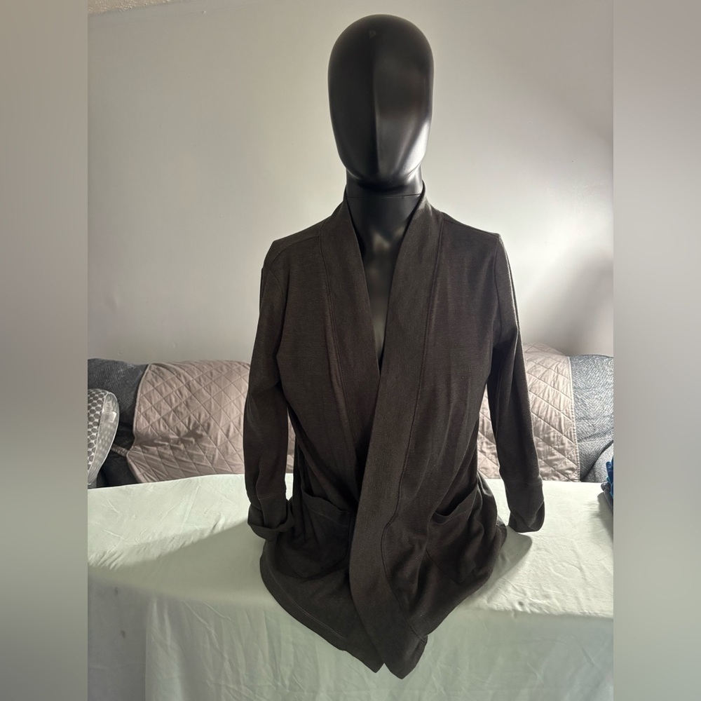 Kim Rogers Charcoal Open Front Cardigan